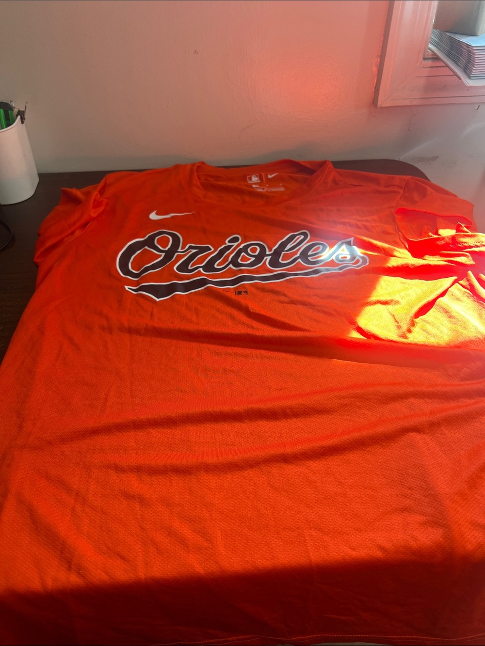 MLB Orioles Orange Nike Script Team Shirt